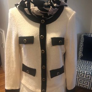 Off white and black blazer